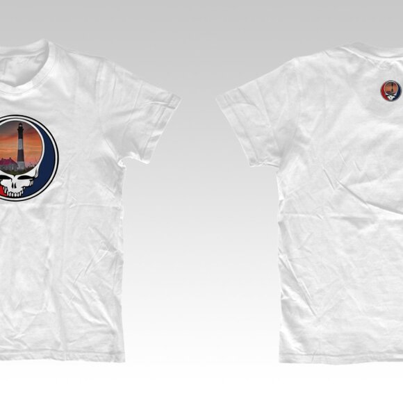 Grateful Dead Fire Island lighthouse t-shirt Stealie Mash-up Shakedown NWT LTWH - Picture 3 of 4
